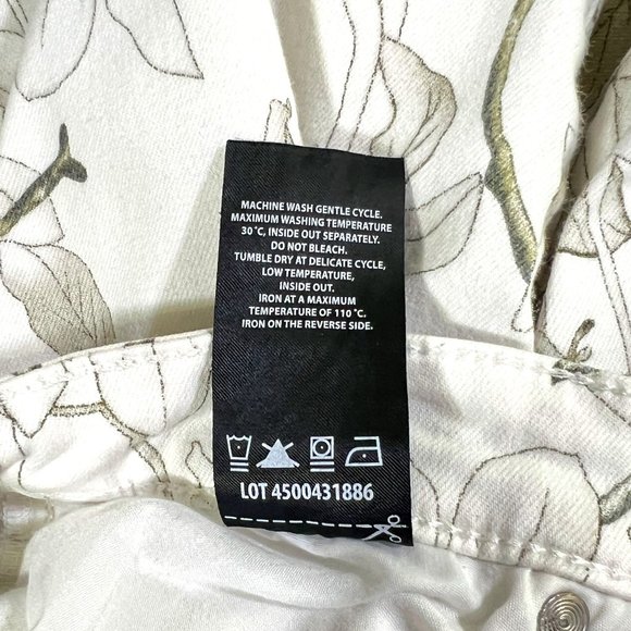 Buffalo David Bitton - Women's Sz 12 - Havana White Jeans High Rise Ankle Skinny - Picture 8 of 13